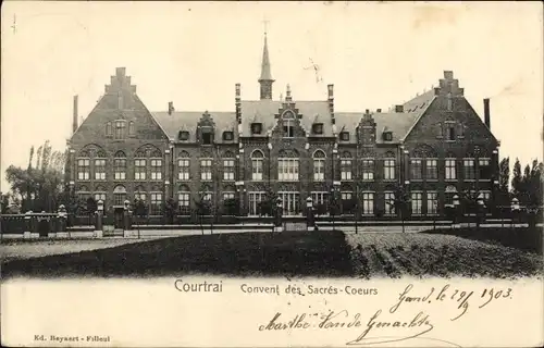 Ak Kortrijk Kortrijk Westflandern, Kloster der Heiligen Herzen