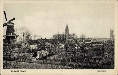 Ak Lock Zeeland Niederlande, Panorama