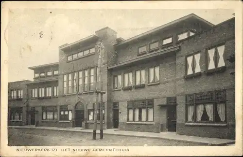 Ak Nieuwerkerk Schouwen-Duiveland Zeeland Niederlande, het Nieuwe Gemeentehuis