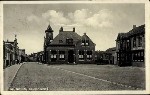 Ak Kruiningen Zeeland, Gemeentehuis