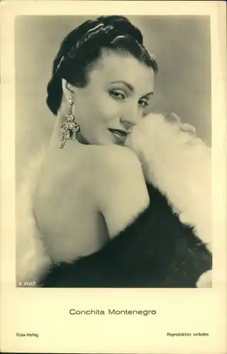 Ak Schauspielerin Conchita Montenegro, Portrait, Schmuck, Ross Verlag A 3422 1