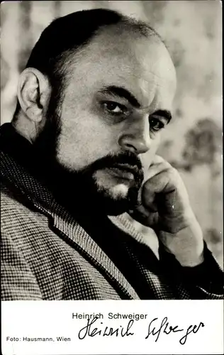 Ak Schauspieler Heinrich Schweiger, Portrait, Autogramm