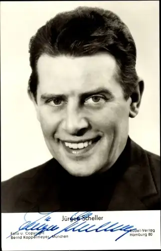 Ak Schauspieler Jürgen Scheller, Autogramm, Portrait