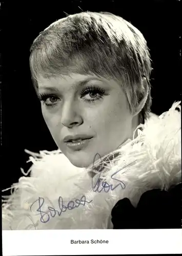 Ak Schauspielerin Barbara Schöne, Portrait, Autogramm