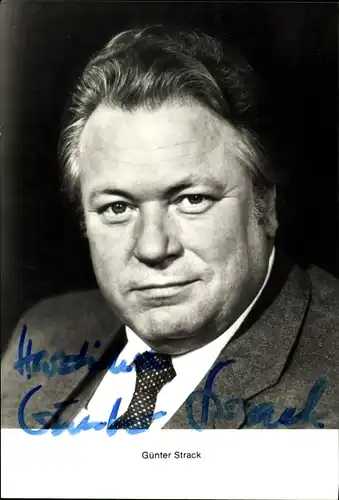 Ak Schauspieler Günter Strack, Portrait, Autogramm