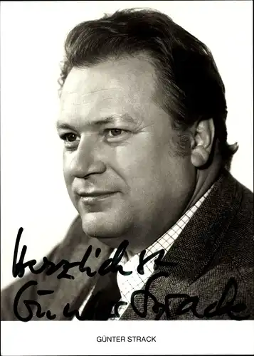 Ak Schauspieler Günter Strack, Portrait, Autogramm