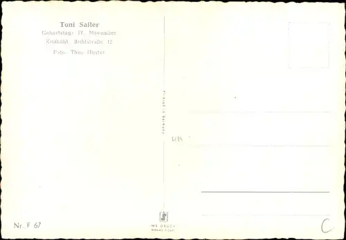 Ak Schauspieler Toni Sailer, Portrait