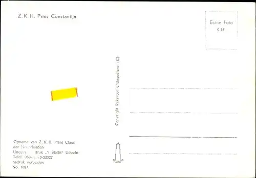 Ak Prinz Constantijn, Adel Niederlande