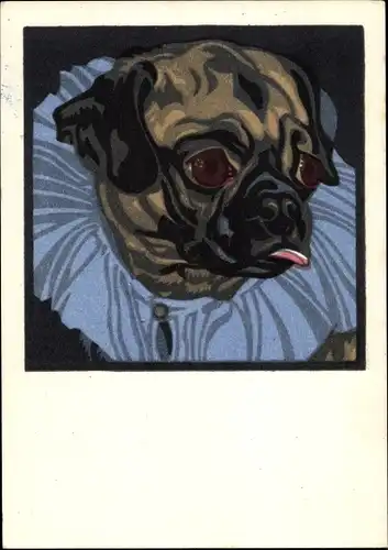 Künstler Ak von Bresslern Roth, Norbertine, Hund