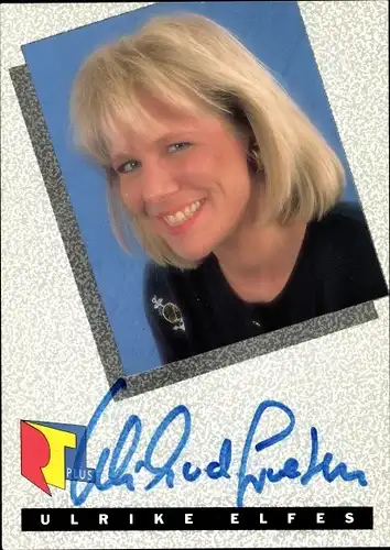 Ak Fernsehmoderatorin Ulrike Elfes, Portrait, Autogramm