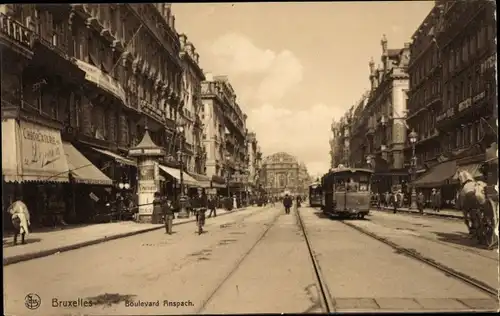 Ak Bruxelles Brüssel, Boulevard Anspach