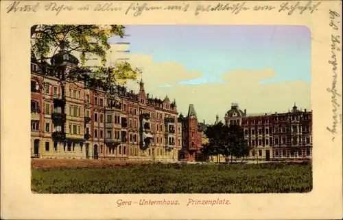 Ak Untermhaus Gera in Thüringen, Prinzenplatz