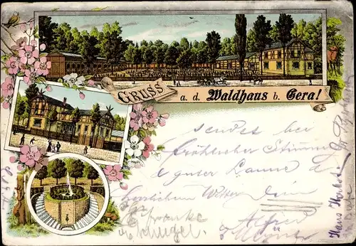 Litho Gera in Thüringen, Waldhaus, Park