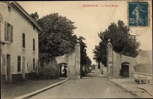 Ak Blainville Meurthe et Moselle, Die rote Tür