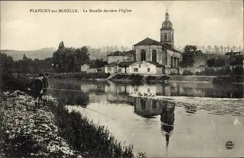 Ak Flavigny sur Moselle Meurthe et Moselle, Kirche