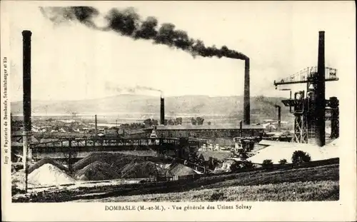 Ak Dombasle Meurthe et Moselle, Blick zur Fabrik Solvay