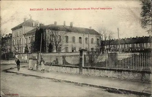 Ak Baccarat Meurthe et Moselle, Schule, Krankenhaus