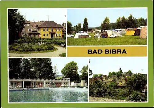 Ak Bad Bibra im Burgenlandkreis, Kuranlage, Zeltplatz, Teilansicht, Waldbad