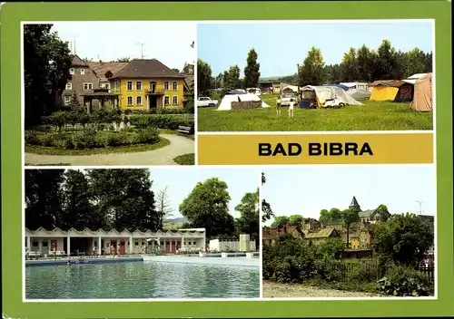 Ak Bad Bibra im Burgenlandkreis, Kuranlage, Zeltplatz, Teilansicht, Waldbad