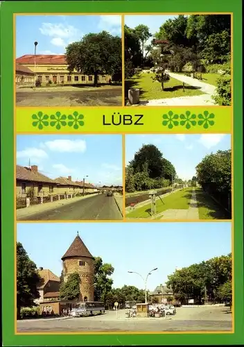 Ak Lübz in Mecklenburg, Filmtheater, im Stadtpark, Wilhelm Pieck Platz