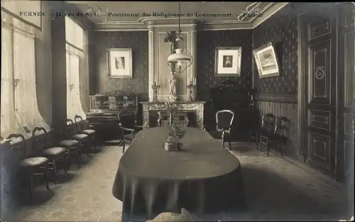 Ak Veurne Veurne Westflandern, Internat der Ordensleute von Louvancourt, Parlour