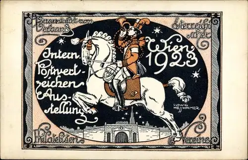 Künstler Ak Hesshaimer, L., Wien 1. Innere Stadt, Internationale Postwertzeichen Ausstellung 1923
