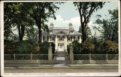 Ak Cambridge Massachusetts USA, Craigie Longfellow House