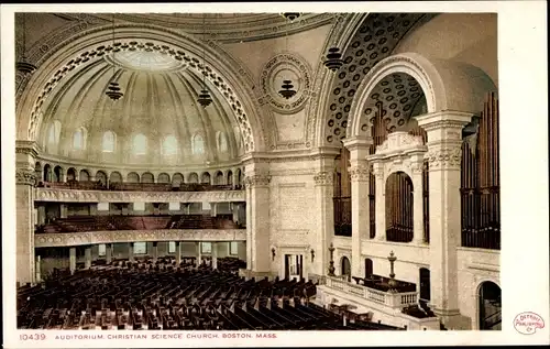 Ak Boston Massachusetts USA, Auditorium Christian Science Church