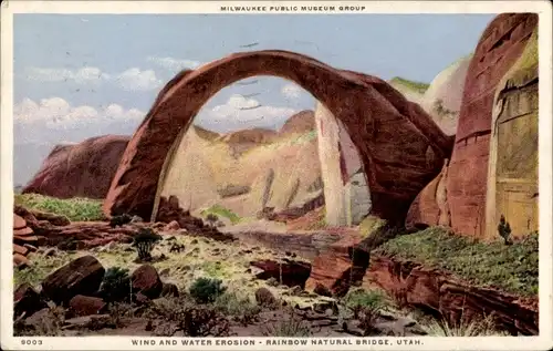 Ak Utah USA, Wind- und Wassererosion, Rainbow Natural Bridge