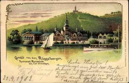 Litho Berlin Köpenick, Müggelberge, Restaurant Marienlust