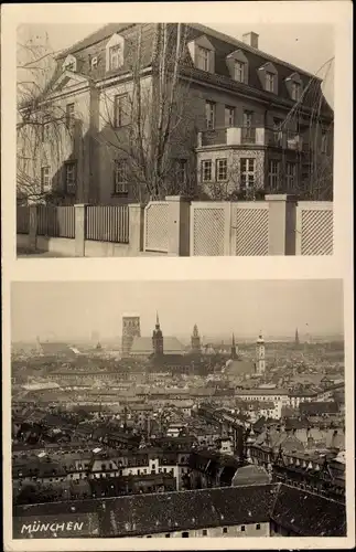 Ak München, Totalansicht, Kirche, Villa