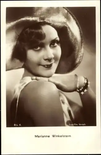 Ak Schauspielerin Marianne Winkelstern, Portrait, Hut