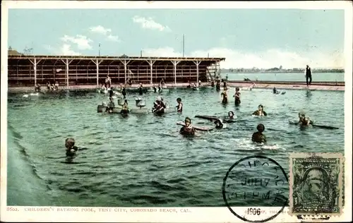 Ak Coronado Beach, Kalifornien, USA, Zeltstadt, Kinderbadebecken