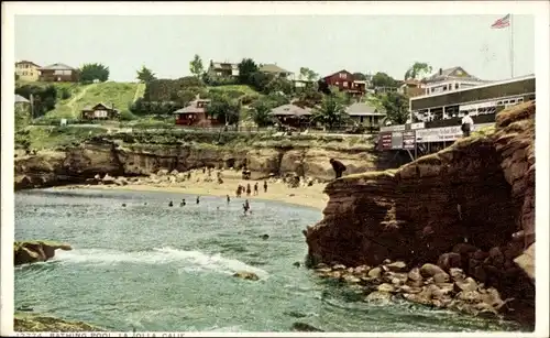 Ak San Diego Kalifornien USA, Höhlen von La Jolla, Badebecken