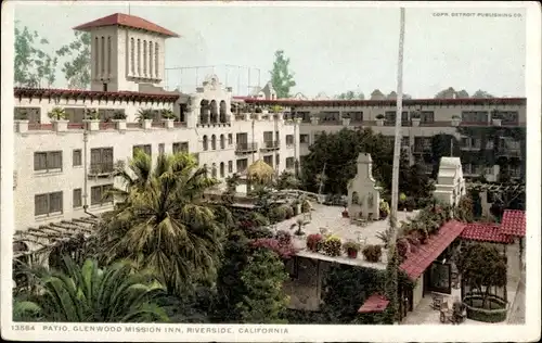 Ak Riverside County, Kalifornien, USA, Terrasse, Glenwood Mission Inn