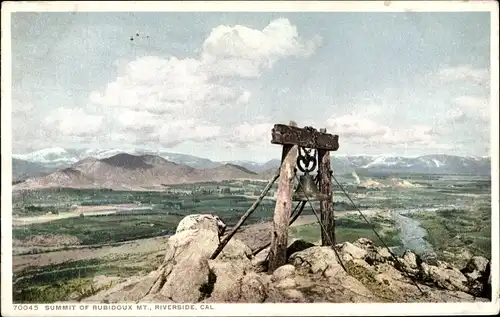 Ak Riverside County Kalifornien USA, Gipfel des Rubidoux Mount