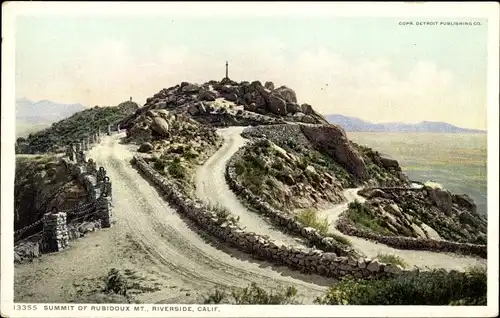 Ak Riverside County Kalifornien USA, Gipfel des Mount Rubidoux