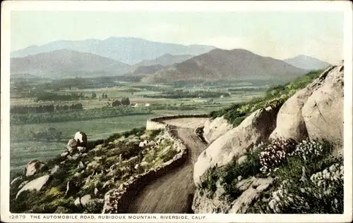 Ak Riverside County Kalifornien USA, Rubidoux Mountain, die Automobilstraße