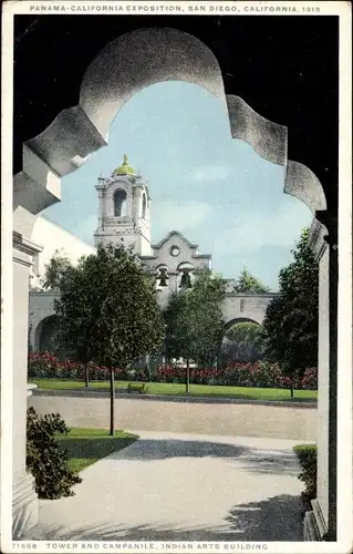 PC San Diego California USA, Panama California Exposition, Tower and Campanile, Indian Arts Building