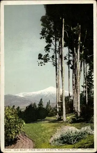 Ak Redlands Kalifornien USA, Old Baldy aus Smiley Heights