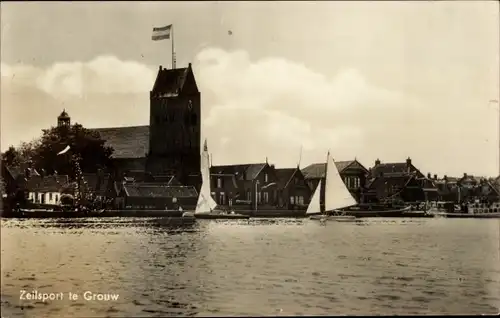 Ak Grouw Grou Friesland Niederlande, Segeln