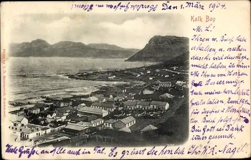 Ak Kalk Bay Kalkbay Cape Town Kapstadt Südafrika, Totalansicht