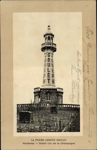 Ak Verzenay Marne, Der Leuchtturm Joseph-Goulet