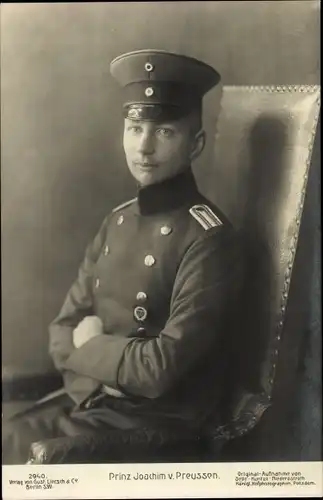 Ak Prinz Joachim von Preußen, Portrait in Uniform