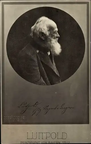 Ak Prinzregent Luitpold von Bayern, Profilansicht