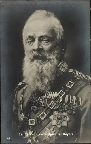 Ak Prinzregent Luitpold von Bayern, Portrait in Uniform