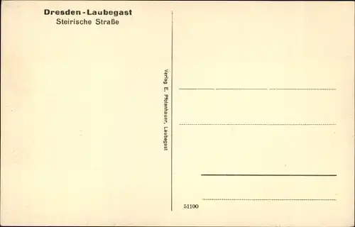 Ak Dresden Laubegast, Steirische Straße