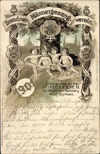 Litho Dresden, 25 Jahrfeier Dresdner Männergesangverein 1901