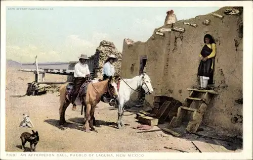 Ak Laguna Pueblo New Mexico USA, Ein Nachmittagsanruf
