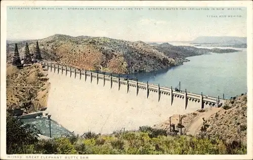 Ak New Mexico USA, Great Elephant Butte Dam